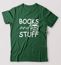 Load image into Gallery viewer, Books T-Shirt for Men-Bottle Green-Ektarfa.online
