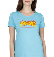 Load image into Gallery viewer, Thrasher T-Shirt for Women-XS(32 Inches)-Light Blue-Ektarfa.online
