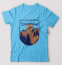 Load image into Gallery viewer, Wanderlust T-Shirt for Men-S(38 Inches)-Light Blue-Ektarfa.online
