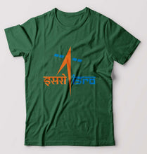 Load image into Gallery viewer, Isro T-Shirt for Men-S(38 Inches)-Bottle Green-Ektarfa.online
