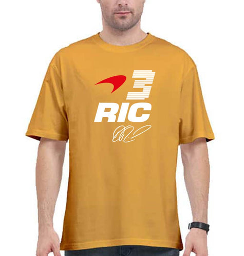 Daniel Ricciardo Oversized T-Shirt for Men-Golden Yellow-Ektarfa.online