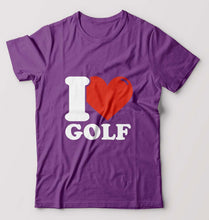 Load image into Gallery viewer, I Love Golf T-Shirt for Men-Purple-Ektarfa.online
