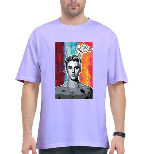 Justin Bieber Oversized T-Shirt for Men-Lavender-Ektarfa.online