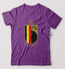 Load image into Gallery viewer, Belgium Football T-Shirt for Men-S(38 Inches)-Purple-Ektarfa.online
