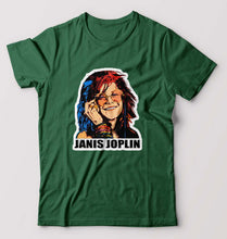 Load image into Gallery viewer, Janis Joplin T-Shirt for Men-Bottle Green-Ektarfa.online
