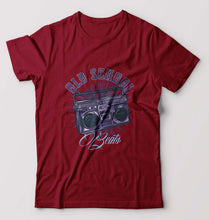 Load image into Gallery viewer, Old School T-Shirt for Men-S(38 Inches)-Maroon-Ektarfa.online
