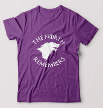 Load image into Gallery viewer, GOT Game Of Thrones North Remembers T-Shirt for Men-S(38 Inches)-Purple-Ektarfa.online
