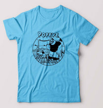 Load image into Gallery viewer, Popeye T-Shirt for Men-S(38 Inches)-Light Blue-Ektarfa.online
