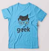 Load image into Gallery viewer, Geek T-Shirt for Men-Light Blue-Ektarfa.online
