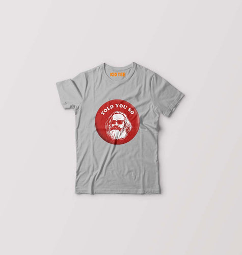Karl Marx Kids T-Shirt for Boy/Girl-Grey-Ektarfa.online