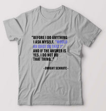 Load image into Gallery viewer, Dwight Schrute T-Shirt for Men-Grey Melange-Ektarfa.online
