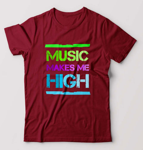 Music T-Shirt for Men-Maroon-Ektarfa.online