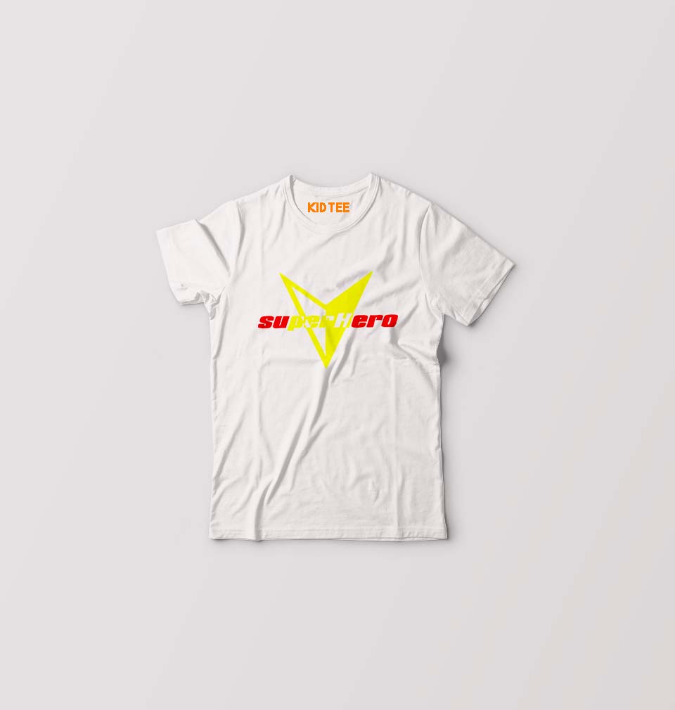 Super Hero Kids T-Shirt for Boy/Girl-White-Ektarfa.online