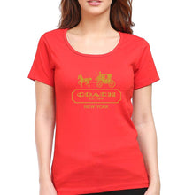 Load image into Gallery viewer, Coach T-Shirt for Women-XS(32 Inches)-Red-Ektarfa.online
