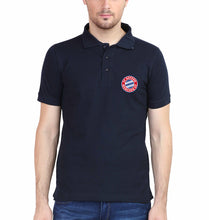 Load image into Gallery viewer, Bayern Munich Logo Polo T-Shirt for Men-S(38 Inches)-Navy Blue-Ektarfa.co.in
