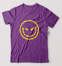 Load image into Gallery viewer, Evil Smile Emoji T-Shirt for Men-Purple-Ektarfa.online
