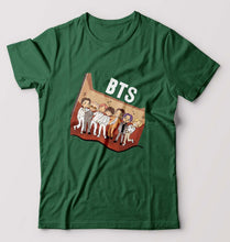 Load image into Gallery viewer, BTS Kpop T-Shirt for Men-Bottle Green-Ektarfa.online
