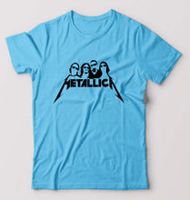 Load image into Gallery viewer, Metallica T-Shirt for Men-S(38 Inches)-Light Blue-Ektarfa.online
