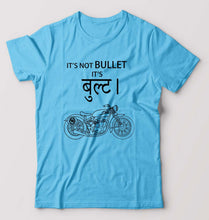 Load image into Gallery viewer, Royal Enfield Bullet T-Shirt for Men-S(38 Inches)-Light Blue-Ektarfa.online
