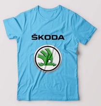 Load image into Gallery viewer, Skoda T-Shirt for Men-S(38 Inches)-Light Blue-Ektarfa.online
