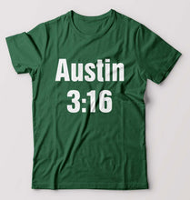 Load image into Gallery viewer, Stone Cold Steve Austin (WWE) T-Shirt for Men-S(38 Inches)-Bottle Green-Ektarfa.online
