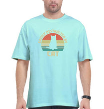 Load image into Gallery viewer, Cat Oversized T-Shirt for Men-Mint-Ektarfa.online
