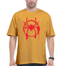 Load image into Gallery viewer, Spiderman Superhero Oversized T-Shirt for Men-Golden Yellow-Ektarfa.online
