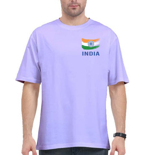 India Oversized T-Shirt for Men-Lavender-Ektarfa.online