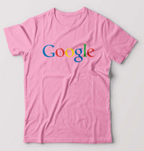 Load image into Gallery viewer, Google T-Shirt for Men-S(38 Inches)-Light Baby Pink-Ektarfa.online
