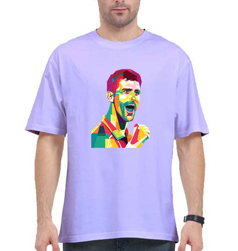 Novak Djokovic Tennis Oversized T-Shirt for Men-Lavender-Ektarfa.online