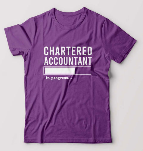 Chartered Accountants(CA) In Progress T-Shirt for Men-Purple-Ektarfa.online