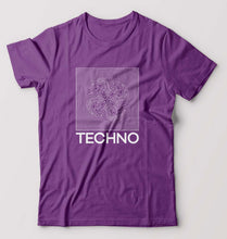 Load image into Gallery viewer, Techno T-Shirt for Men-S(38 Inches)-Purple-Ektarfa.online
