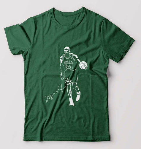 Michael Jordan T-Shirt for Men-Bottle Green-Ektarfa.online