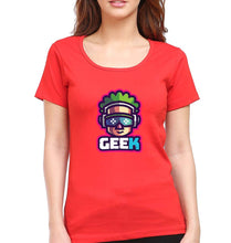 Load image into Gallery viewer, Geek T-Shirt for Women-Red-Ektarfa.online
