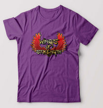 Load image into Gallery viewer, Wings of Strength T-Shirt for Men-S(38 Inches)-Purple-Ektarfa.online
