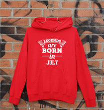 Load image into Gallery viewer, Legends are Born in July Unisex Hoodie for Men/Women-Red-Ektarfa.online
