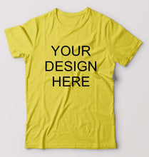 Load image into Gallery viewer, Customized-Custom-Personalized T-Shirt for Men-S(38 Inches)-Yellow-Ektarfa.co.in
