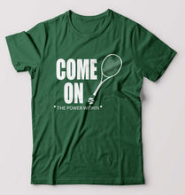 Load image into Gallery viewer, Tennis T-Shirt for Men-S(38 Inches)-Bottle Green-Ektarfa.online
