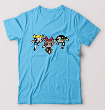 Load image into Gallery viewer, Powerpuff Girls T-Shirt for Men-S(38 Inches)-Light Blue-Ektarfa.online
