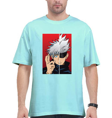 Sukuna Anime Oversized T-Shirt for Men-Mint-Ektarfa.online