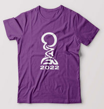 Load image into Gallery viewer, FIFA World Cup Qatar 2022 T-Shirt for Men-S(38 Inches)-Purple-Ektarfa.online
