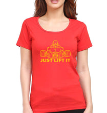 Load image into Gallery viewer, Gym Lift T-Shirt for Women-XS(32 Inches)-Red-Ektarfa.online
