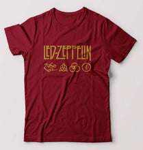 Load image into Gallery viewer, Led Zeppelin T-Shirt for Men-S(38 Inches)-Maroon-Ektarfa.online
