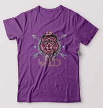 Load image into Gallery viewer, Stay Wild T-Shirt for Men-S(38 Inches)-Purpul-Ektarfa.online
