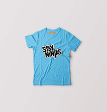 Load image into Gallery viewer, Spy Ninja Kids T-Shirt for Boy/Girl-0-1 Year(20 Inches)-Light Blue-Ektarfa.online
