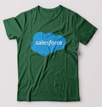 Load image into Gallery viewer, Salesforce T-Shirt for Men-S(38 Inches)-Dark Green-Ektarfa.online
