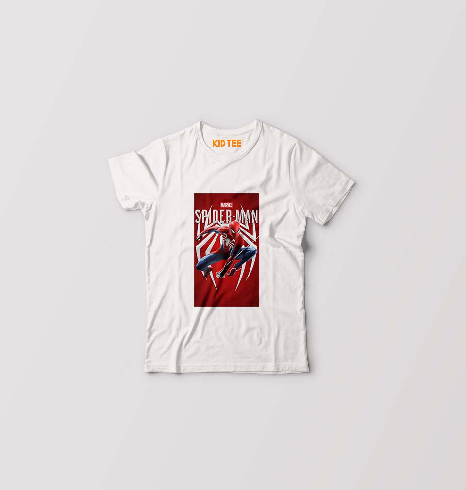 Spider Man Superhero Kids T-Shirt for Boy/Girl-White-Ektarfa.online