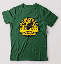 Load image into Gallery viewer, Royal Enfield T-Shirt for Men-S(38 Inches)-Bottle Green-Ektarfa.online
