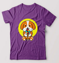Load image into Gallery viewer, Puppy T-Shirt for Men-Purple-Ektarfa.online
