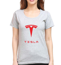 Load image into Gallery viewer, Tesla T-Shirt for Women-Grey Melange-Ektarfa.online
